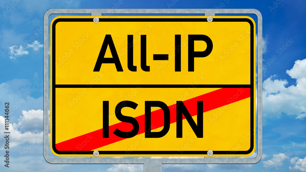 Fototapeta premium osg3 OrtsSchildGrafik osg - Ortsschild mit der Aufschrift All-IP und ISDN - 16zu9 g4351