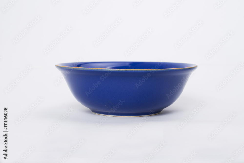 blue bowl isolated on white background. blue bowl isolated on white background.