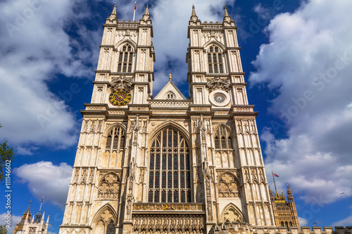 Architecture of Westminster Abbey in London, UK photo