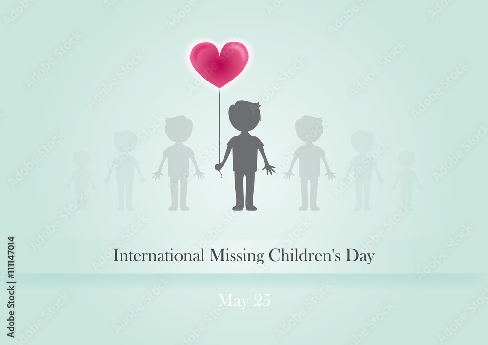 International Missing Children´ s Day vector. Vector illustration of a ...