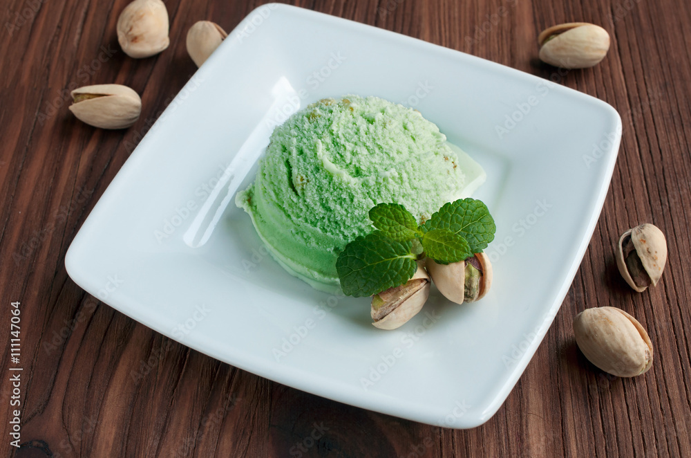 Green pistachio ice cream Green pistachio ice cream