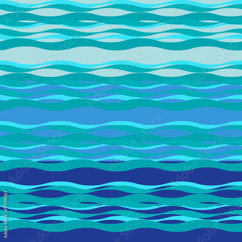 Sea theme, waves and sea breeze, sea background - vector illustr