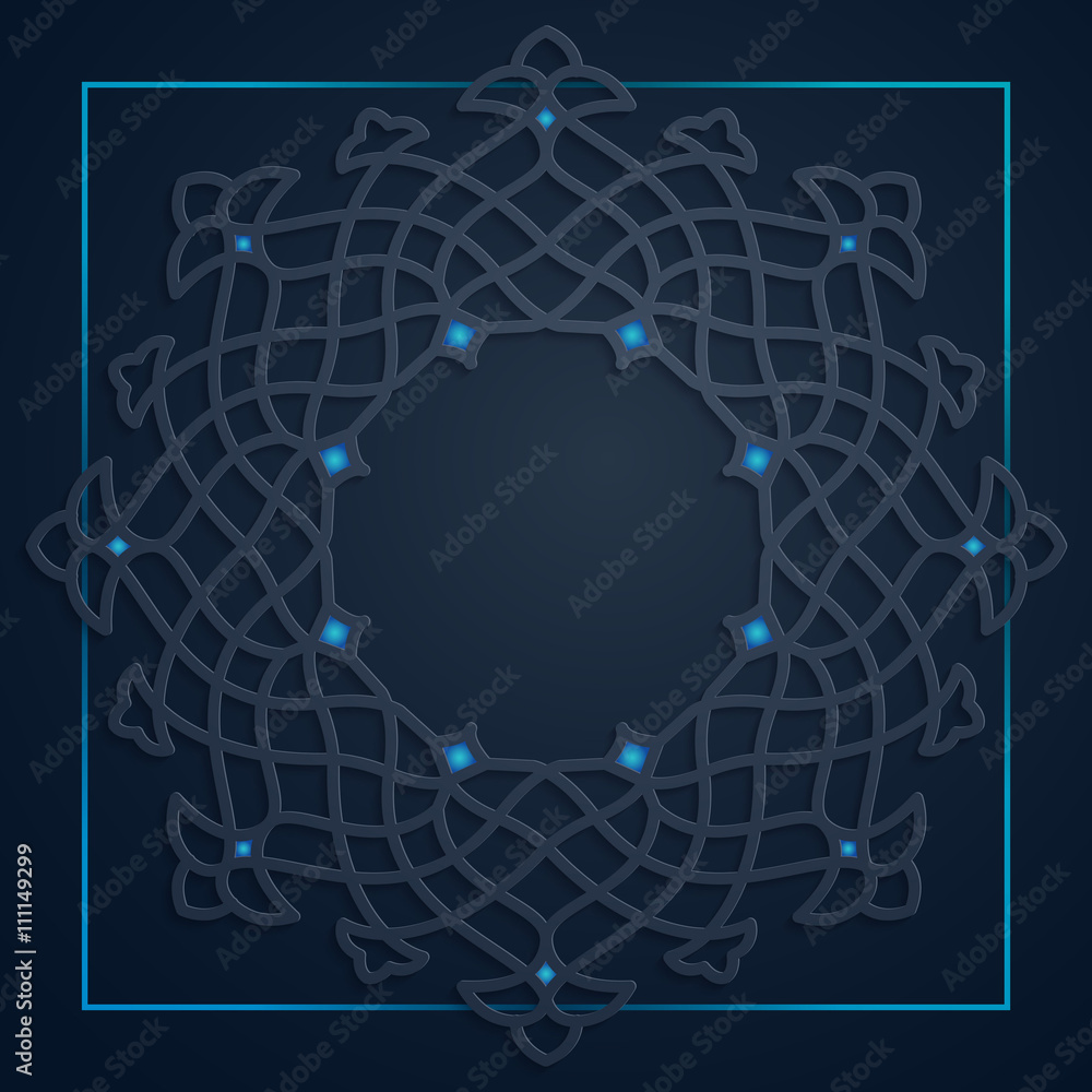 Obraz premium Arabic circle geometric pattern for islamic background