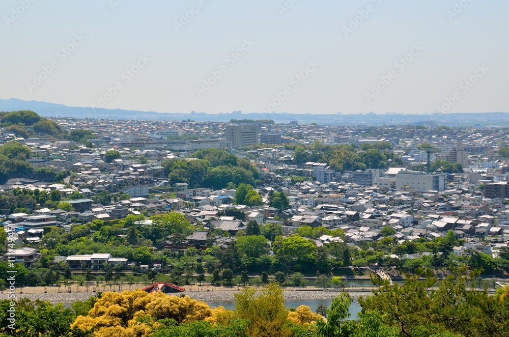 大吉山展望台から眺める宇治市の町並み