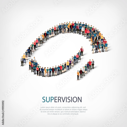 supervision  people sign 3d