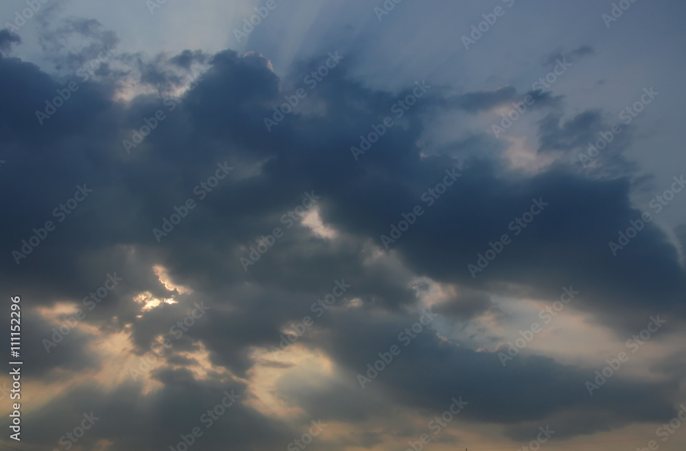 sunlight in cloudy day background