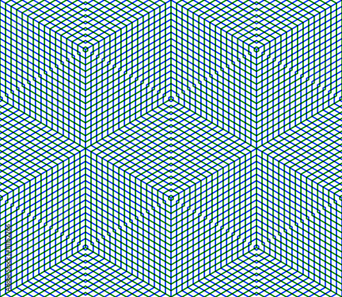 Symmetric seamless pattern with interweave figures. 