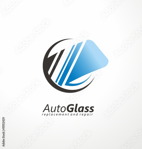 Windshield vector symbol concept.