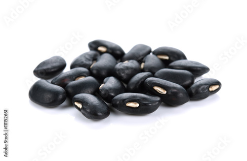 black bean on white background