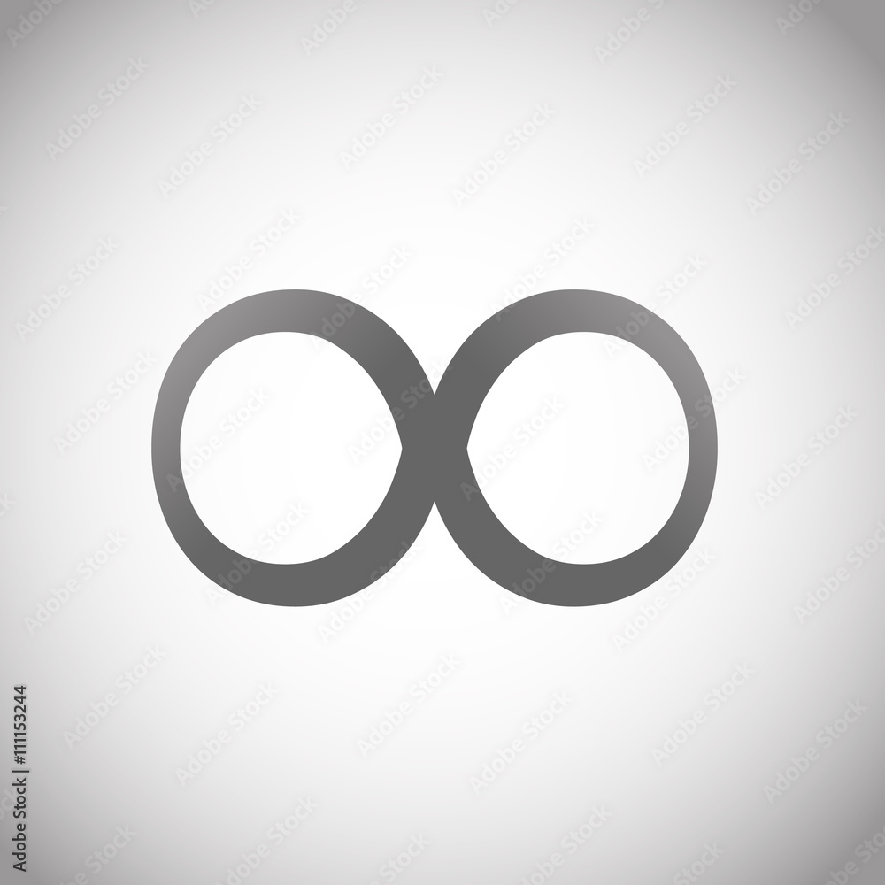 infinity symbol unlimited sign vector icon