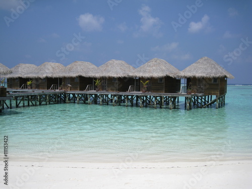Überwasser-Häuser auf den Malediven
