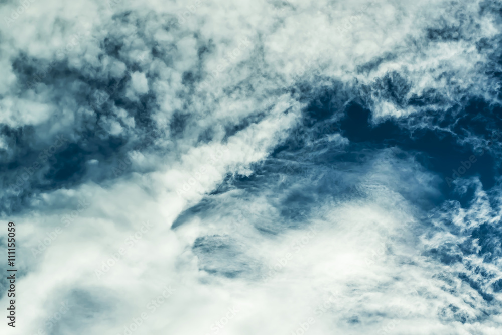 Unusual blue sky and white clouds Unusual blue sky and white clouds
