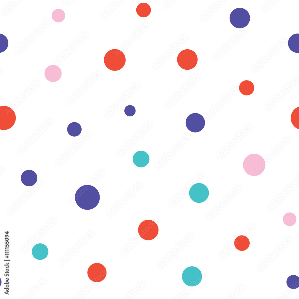 Seamless dots pattern with white background