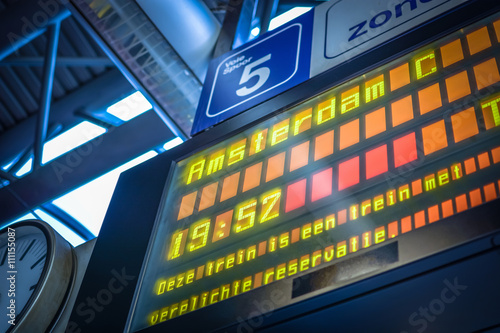 arrivals and departures information board Europe