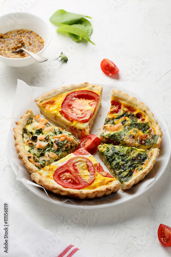 slices of french quiche