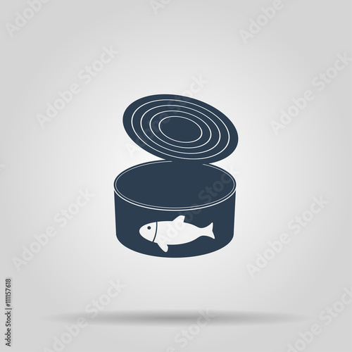  cans - canned food. Vector concept illustration for design