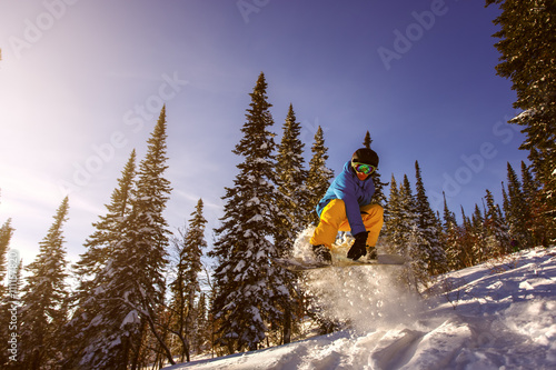 Photography Snowboarder jumping