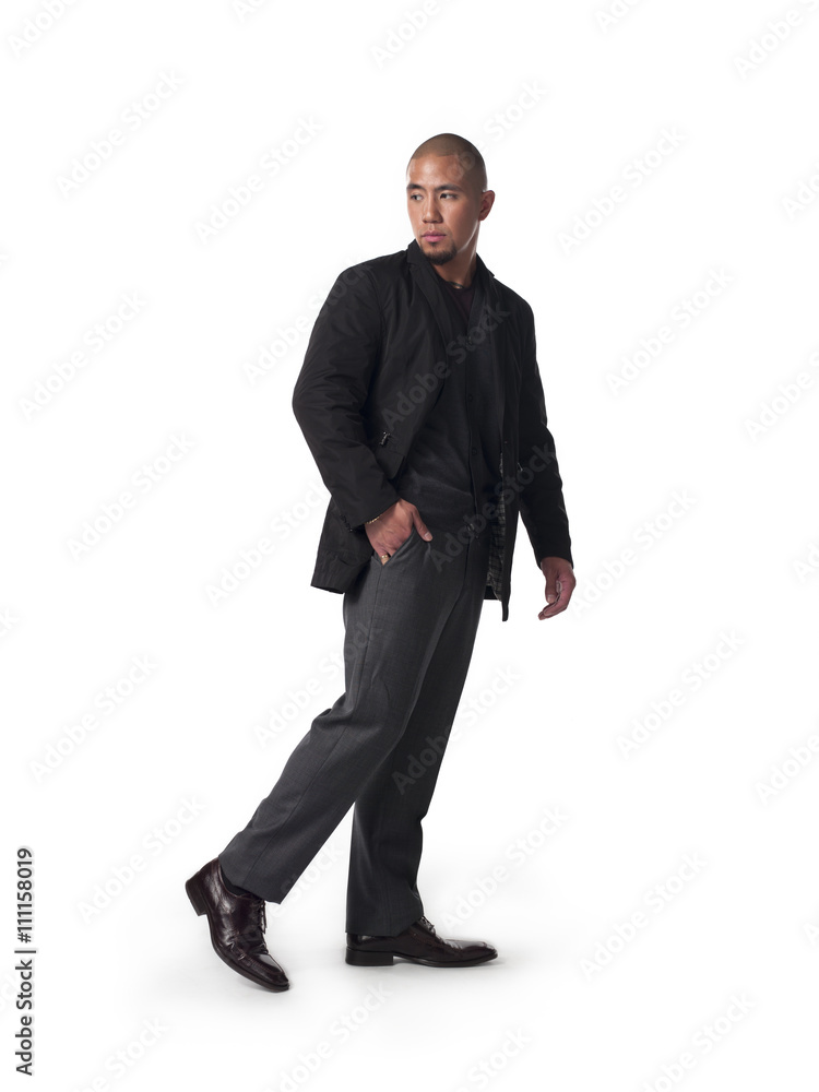 african american businessman walking. african american businessman walking.