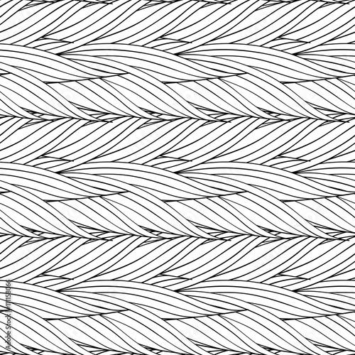 Seamless vector pattern of interwoven leaves.