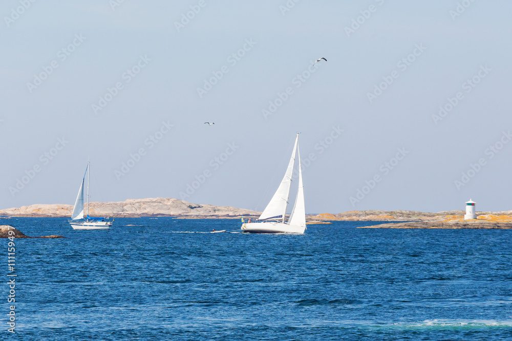 Sailing in rocky archipelago