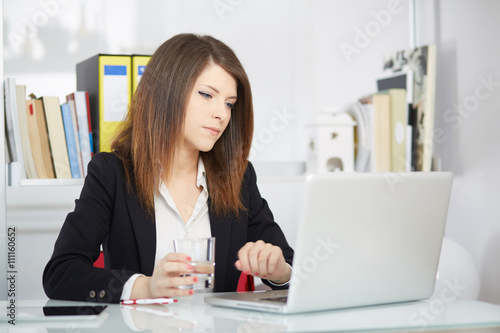 young businesswoman working