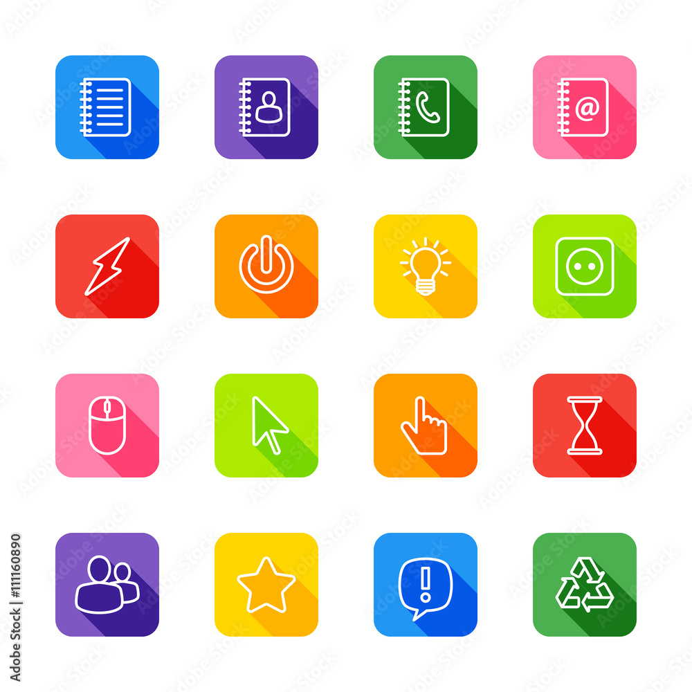white line web icon set on colorful rounded rectangle with shadow for web design, user interface (UI), infographic and mobile application (apps) white line web icon set on colorful rounded rectangle with shadow for web design, user interface (UI), infographic and mobile application (apps)
