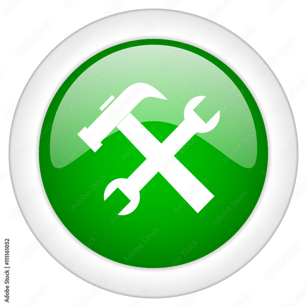 green round glossy service vector icon green round glossy service vector icon