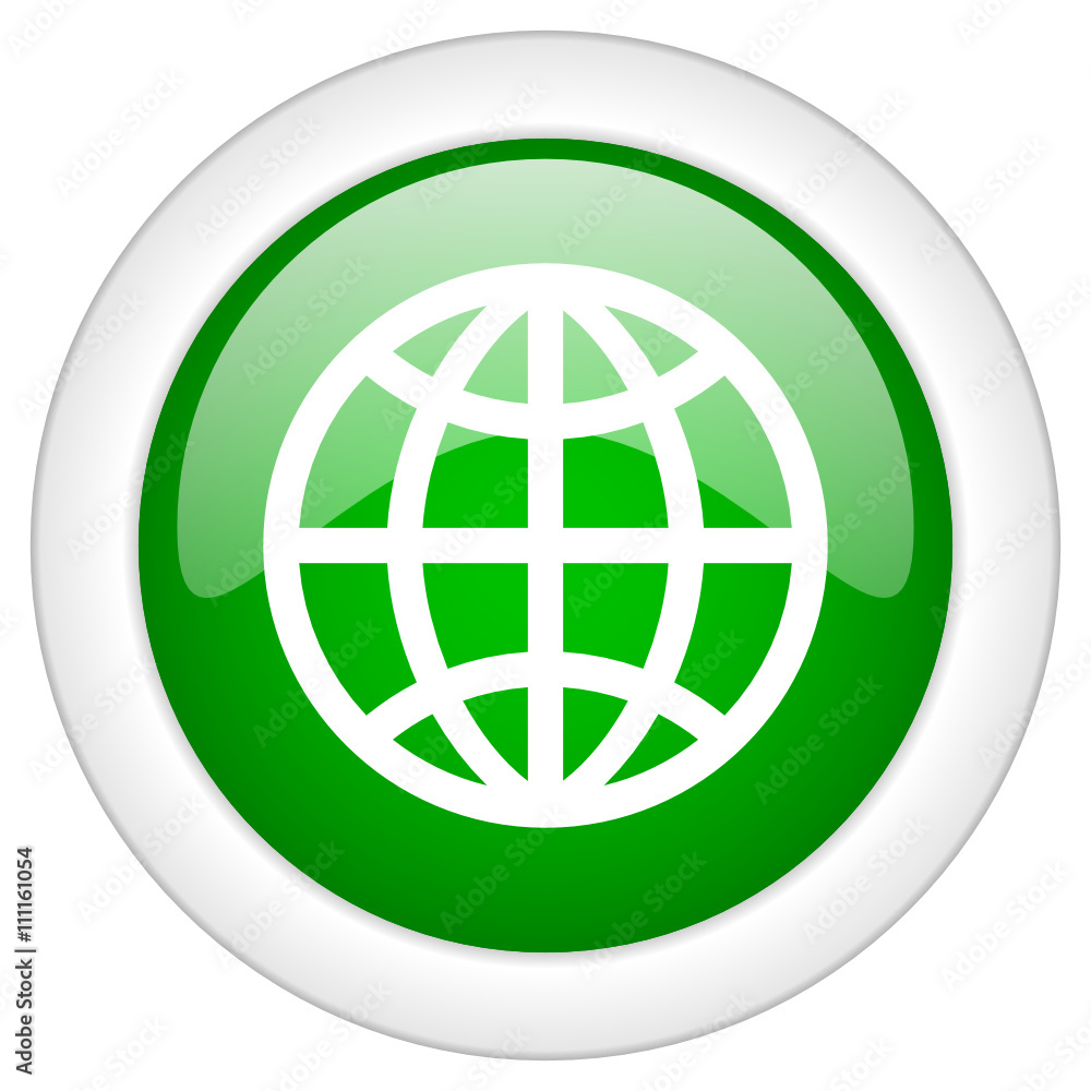 green round glossy earth vector icon green round glossy earth vector icon