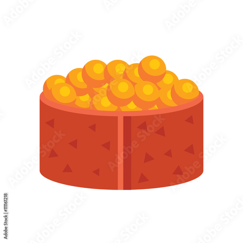 yellow spawn sushi rolls
