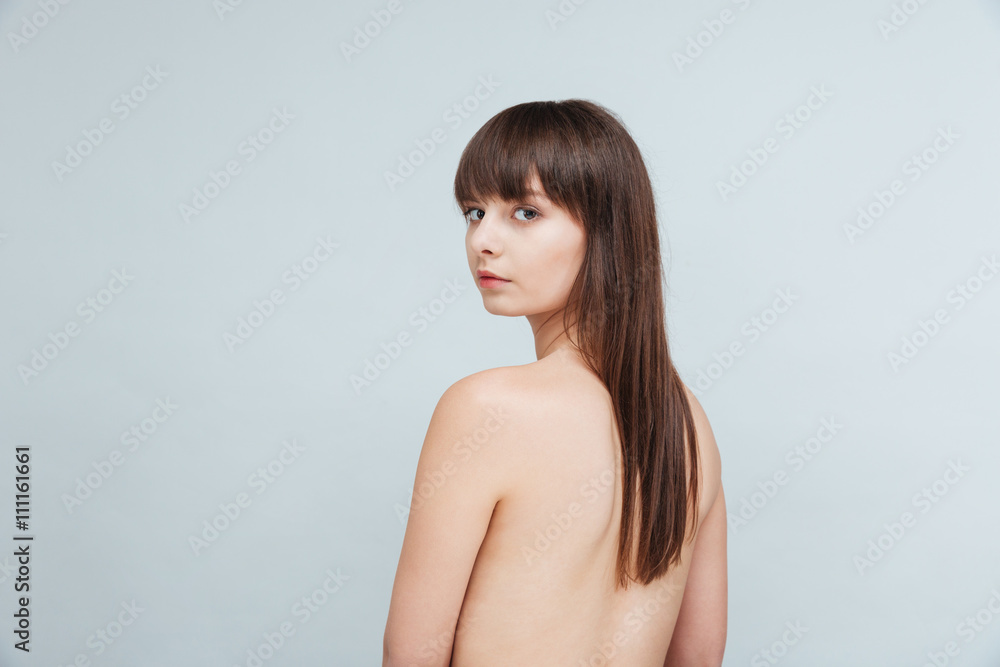 Naked Woman Looking Back At Camera Stock Photo Adobe Stock