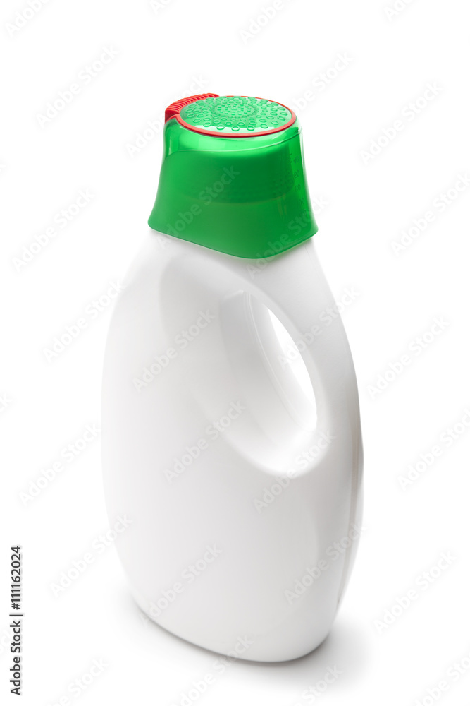 Liquid detergent in a plastic bottle with dispenser Liquid detergent in a plastic bottle with dispenser