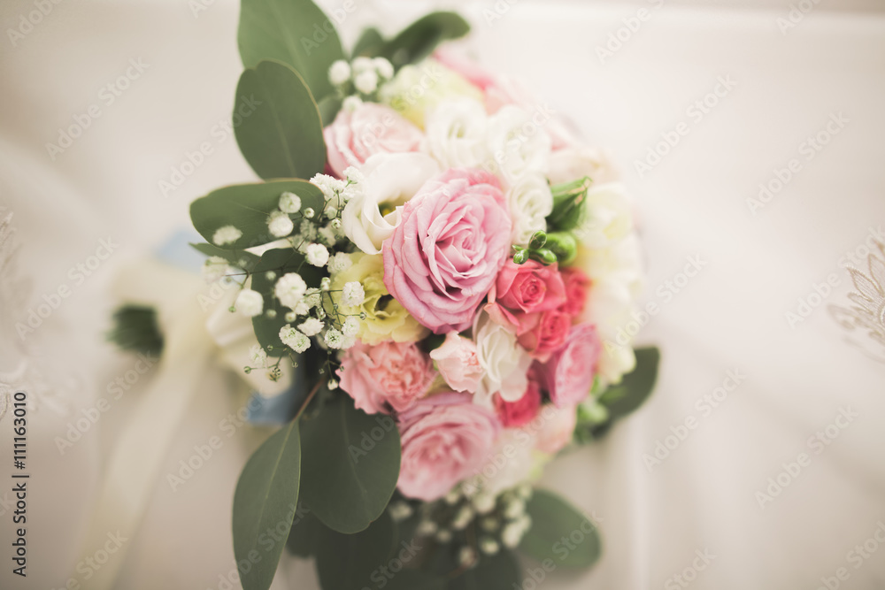 Wedding perfect bridal bouquet of different flowers Wedding perfect bridal bouquet of different flowers
