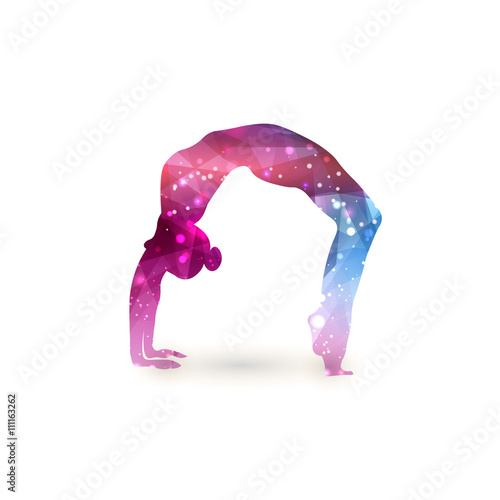 Yoga Positions. Silhouettes icon. Vector illustration