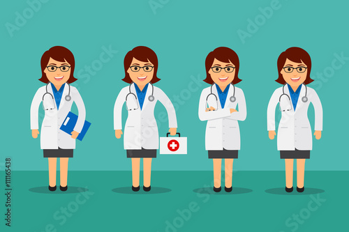 Female doctor set
