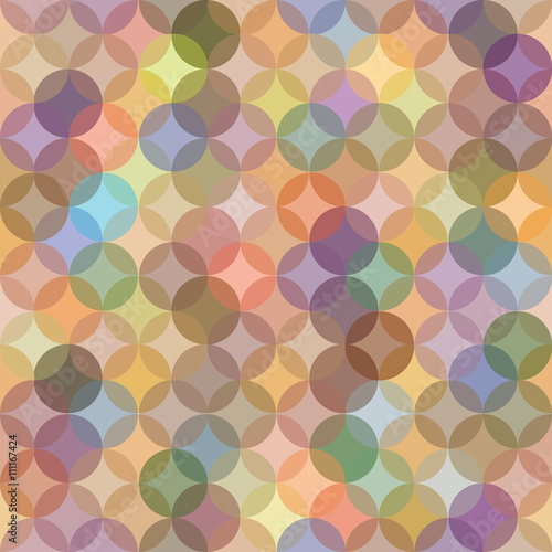 Abstract seamless pattern with circular ornament Circle geometric texture © Terriana