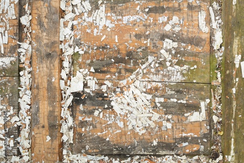 Old wooden wall painted brown background