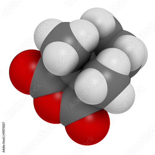 Cantharidin blister beetle poison molecule. 3D rendering.   photo