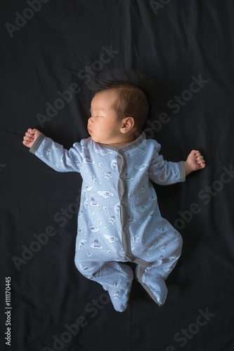 Little baby boy in pajamas