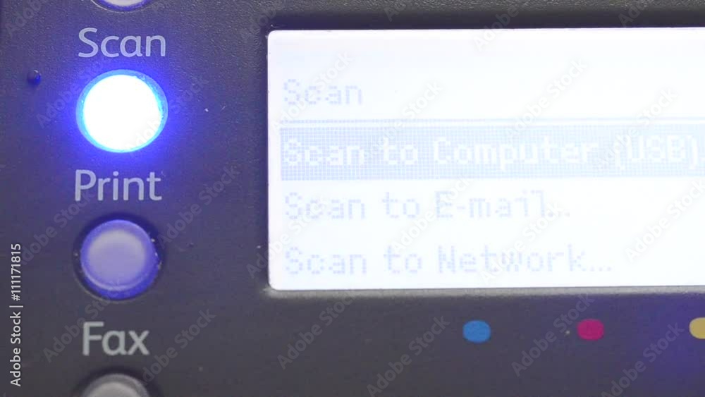 Hand press scan button Hand press scan button