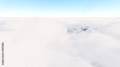 Sky and Clouds ilustration 3D rendering 