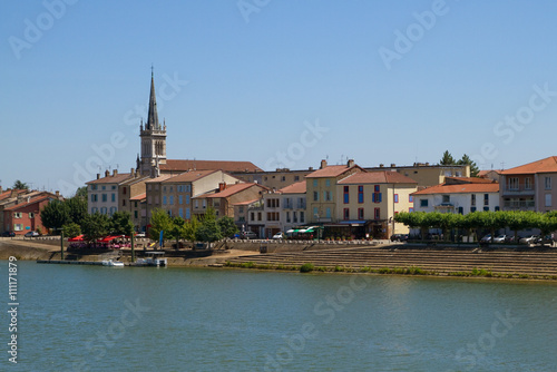 Macon city with Saone river in Burgundy