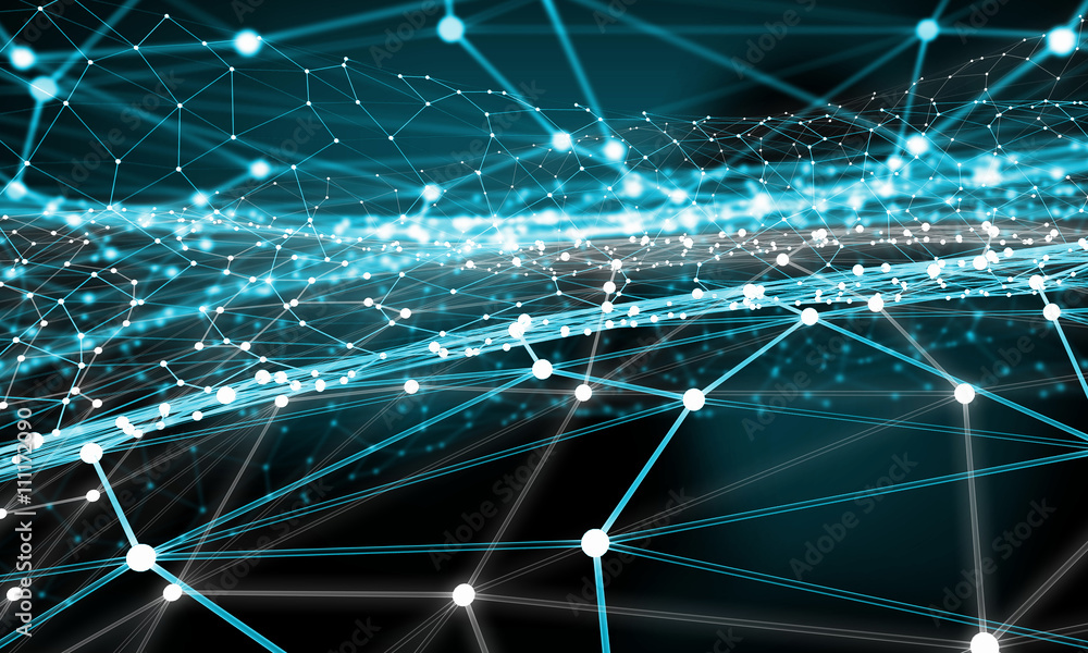 Obraz premium Connected lines background