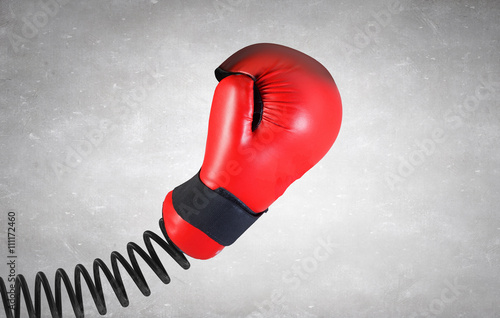 Canvastavla Boxing glove surprise