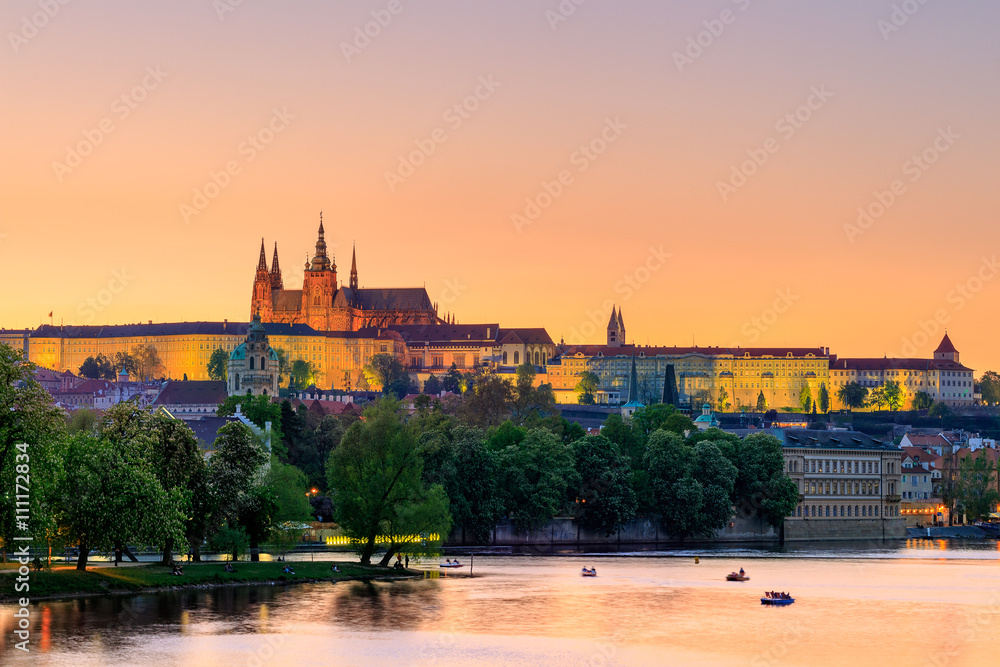 Fototapeta premium Prague, the Castle and St. Vitus Cathedral. Czech Republic
