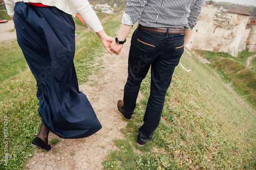 Young couple have fun during the date