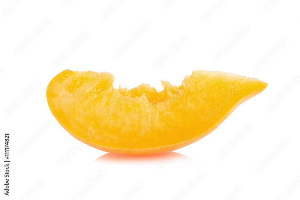 Ripe peach fruit isolated on white background Ripe peach fruit isolated on white background