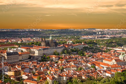 Prague Castle and Saint Vitus Cathedral, Czech Republic. Panoram