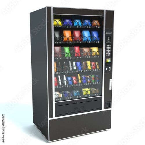 3d illustration of a vending machine photo
