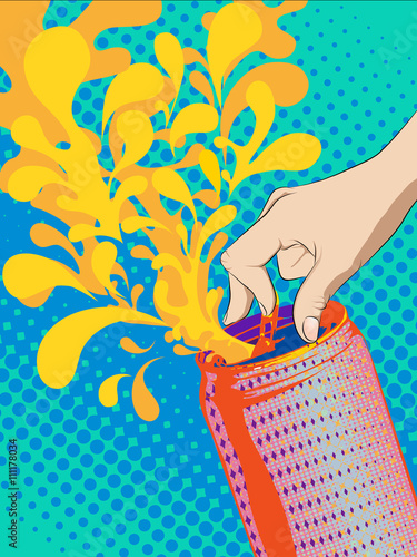 finger open soft drink