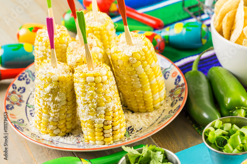 Fiesta buffet table